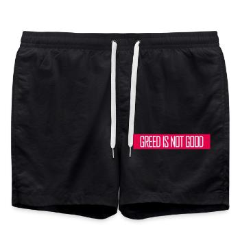La cupidité n’est pas une bonne déclaration anticapitaliste Protestation - Short de bain - noir - Devant - AI Model Male 185 light (185cm)