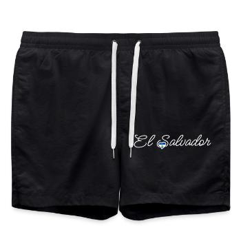 El Salvador Proud Salvadoran Love El Salvador - Swim Trunks - black - Front - AI Model Male 185 light (185cm)