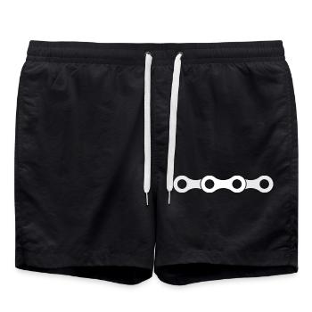 chain symbol chain bicycle bike cycling icon - Swim Trunks - black - Front - AI Model Male 185 light (185cm)