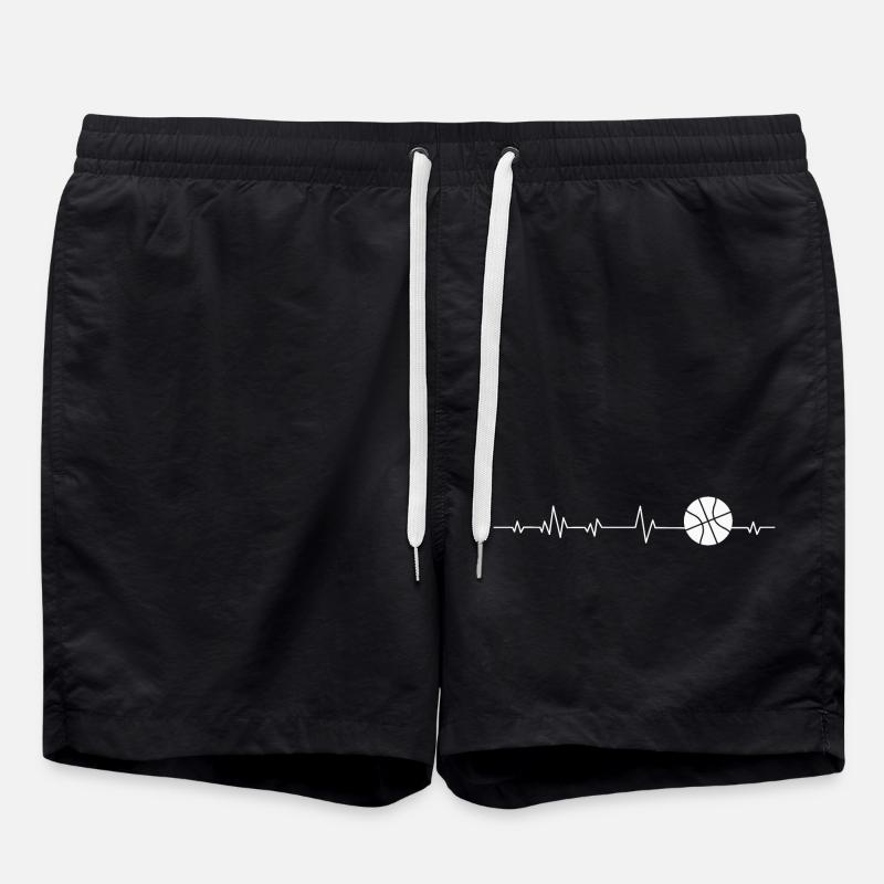 Basketball basketball player - Swim Trunks - black