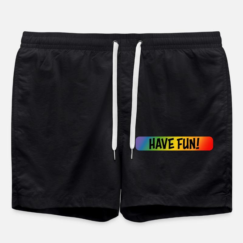 arc-en-ciel amusez-vous - Short de bain - noir