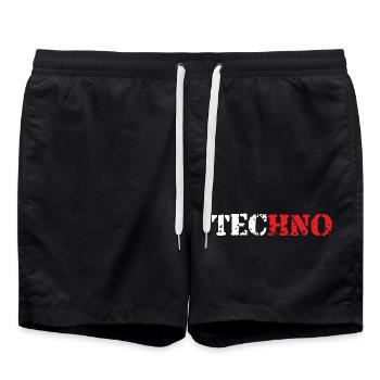 Techno ArmyLook - Badeshorts - Schwarz - Vorne - AI Model Male 185 light (185cm)