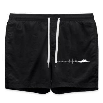 Herzschlag-Schwimmen - Badeshorts - Schwarz - Vorne - AI Model Male 185 light (185cm)