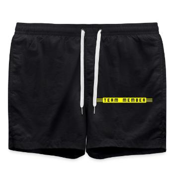 Team Member - Badeshorts - Schwarz - Vorne - AI Model Male 185 light (185cm)
