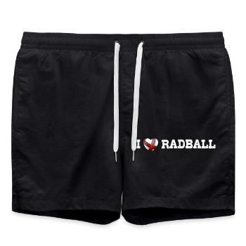 Cycling ball, cycleball, indoor cycling - Swim Trunks - black - Front - AI Model Male 185 light (185cm)