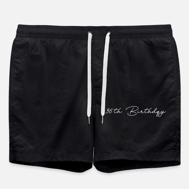 36th Birthday - Swim Trunks - black