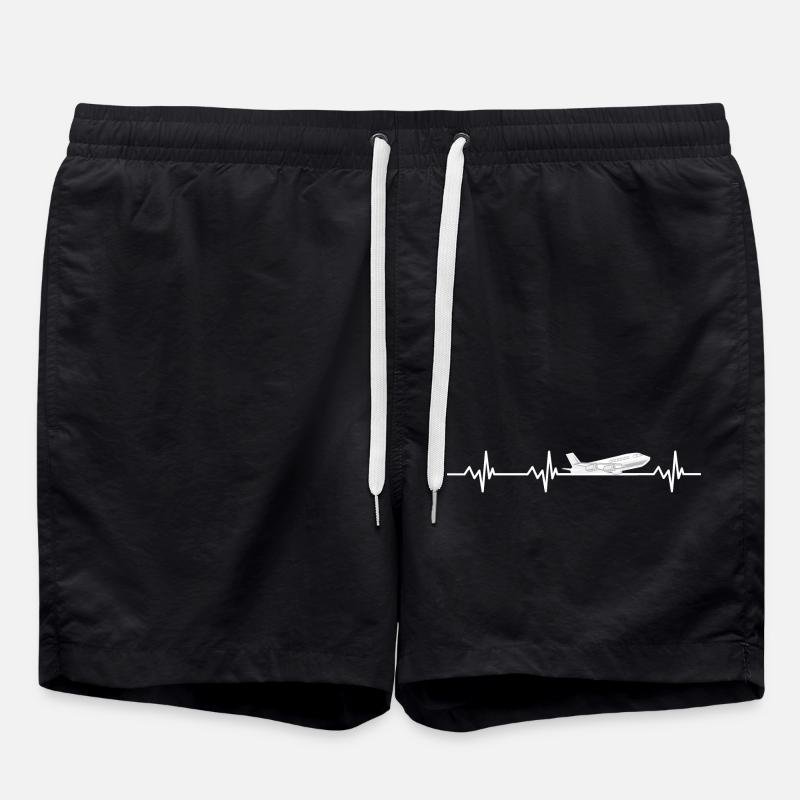 Avion à fréquence cardiaque - Short de bain - noir