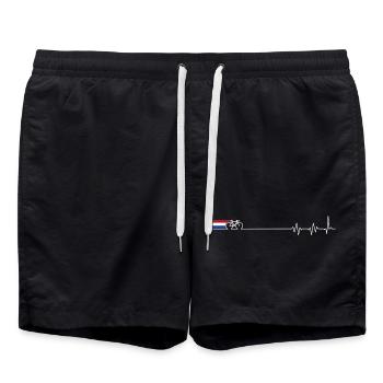 Dutch Bicycle Heartbeat - Swim Trunks - black - Front - AI Model Male 185 light (185cm)