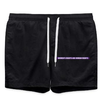 womens rights Feminist Zitat - Badeshorts - Schwarz - Vorne - AI Model Male 185 light (185cm)