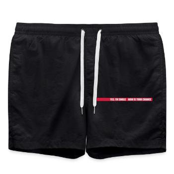 single now your chance - Swim Trunks - black - Front - AI Model Male 185 light (185cm)