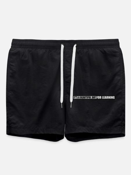beautiful day for learning - Swim Trunks - black