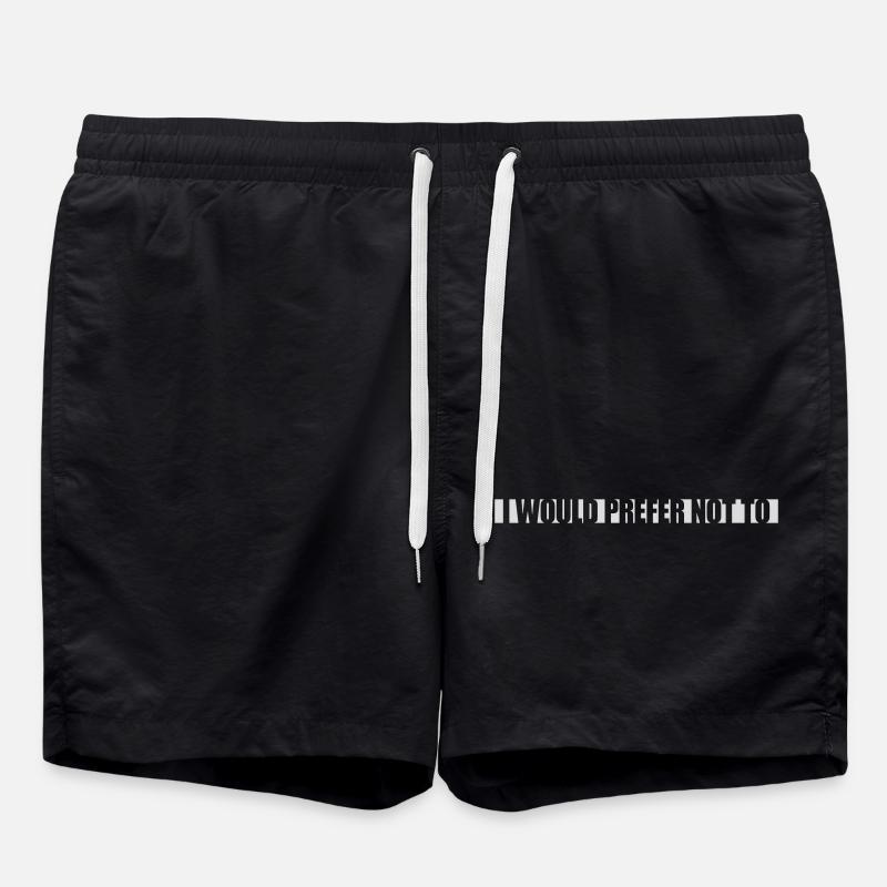 I prefer not to - Swim Trunks - black