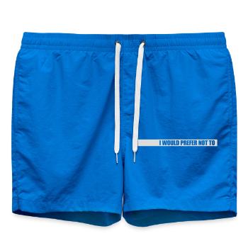 I prefer not to - Swim Trunks - cobalt blue - Front