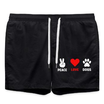 Peace Love Dogs - Swim Trunks - black - Front - AI Model Male 185 light (185cm)