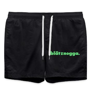 Blätznogga. - Swim Trunks - black - Front - AI Model Male 185 light (185cm)