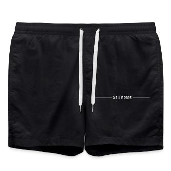 Malle 2025 Strich - Badeshorts - Schwarz - Vorne - AI Model Male 185 light (185cm)