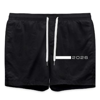 Année 2026 - Short de bain - noir - Devant - AI Model Male 185 light (185cm)