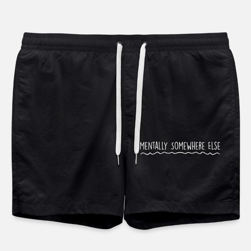 Mentally elsewhere - Swim Trunks - black