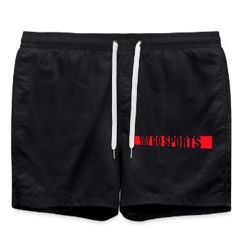 Yay Go Sports Sarkastisch Lustig Anti Sport Humor - Badeshorts - Schwarz - Vorne - AI Model Male 185 light (185cm)