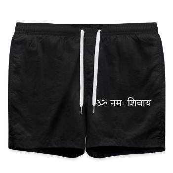 Om Namah Shivaya Hoodie Mantra - Swim Trunks - black - Front - AI Model Male 185 light (185cm)