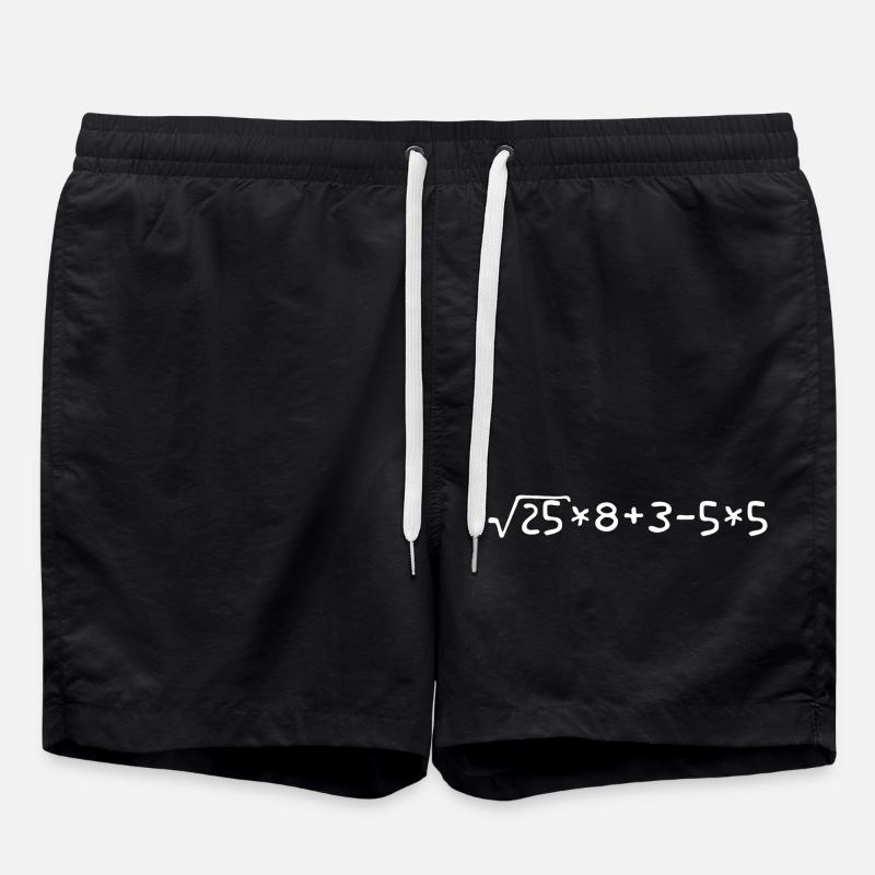 18th birthday - a mathematical formula - Swim Trunks - black