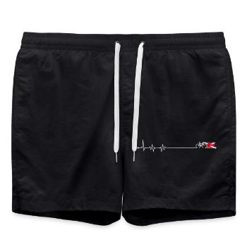 Cycle Route UK Emblem - Swim Trunks - black - Front - AI Model Male 185 light (185cm)