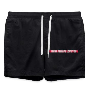 J’aimerai toujours - Short de bain - noir - Devant - AI Model Male 185 light (185cm)