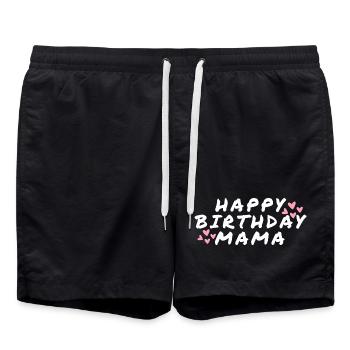 Happy Birthday Mama Lieblingsmensch Geburtstag - Badeshorts - Schwarz - Vorne - AI Model Male 185 light (185cm)