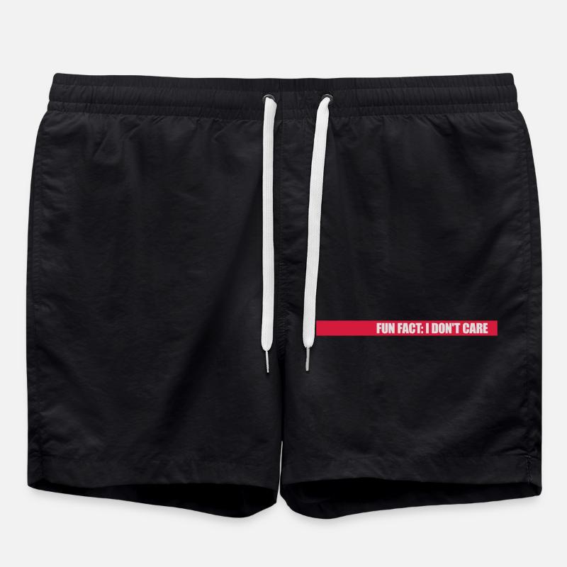 I dont care fact - Badeshorts - Schwarz