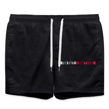 I don't care fact - Swim Trunks - black - Front - AI Model Male 185 light (185cm)