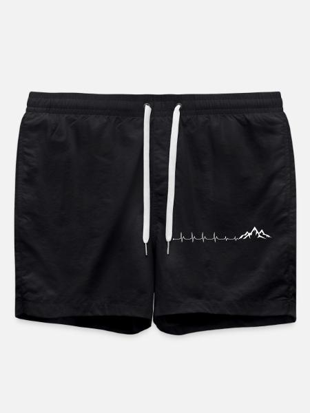 Heartbeat Mountain - Swim Trunks - black