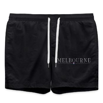 Melbourne, Australie Fan Outfit T Shirt Design - Short de bain - noir - Devant - AI Model Male 185 light (185cm)