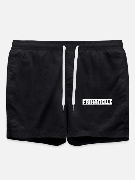 „Genussmittel“ Serie | Frikadelle - Badeshorts - Schwarz