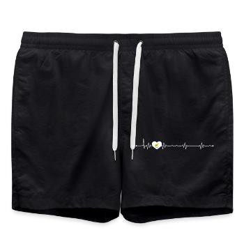 Bird Within Pulse Heart - Swim Trunks - black - Front - AI Model Male 185 light (185cm)