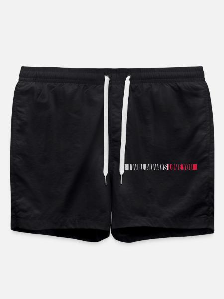 I will always love - Swim Trunks - black