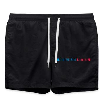 la santé mentale compte citation - Short de bain - noir - Devant - AI Model Male 185 light (185cm)