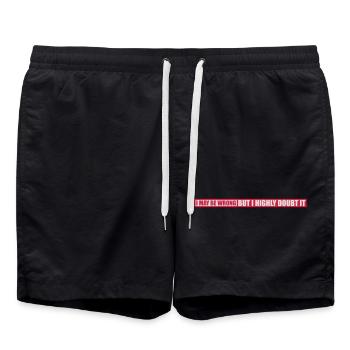 Je peux me tromper - Short de bain - noir - Devant - AI Model Male 185 light (185cm)