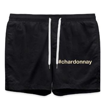 CHARDONNAY - White Wine - Wine - Sommelier - Swim Trunks - black - Front - AI Model Male 185 light (185cm)