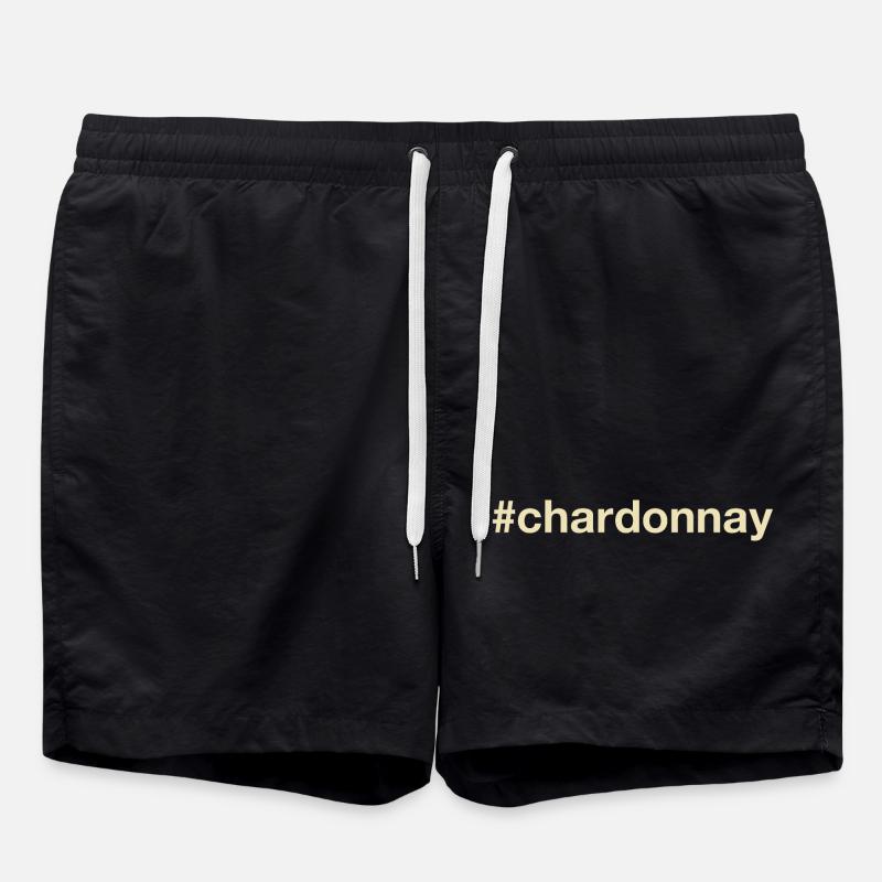 CHARDONNAY - Vin Blanc - Vin - Sommelier - Short de bain - noir