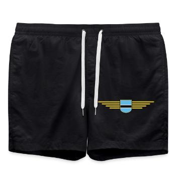 Botswana T-Shirt for Fans - Swim Trunks - black - Front - AI Model Male 185 light (185cm)