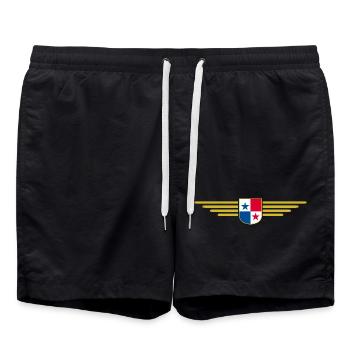 Conception du t-shirt Panama - Short de bain - noir - Devant - AI Model Male 185 light (185cm)
