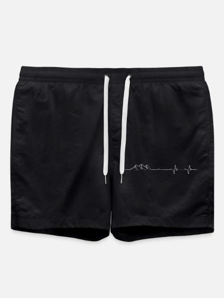Heartbeat Mountain - Swim Trunks - black