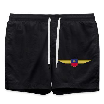 Conception de t-shirt Liechtenstein pour les fans - Short de bain - noir - Devant - AI Model Male 185 light (185cm)