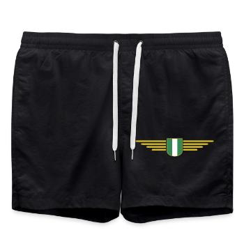 Nigeria Design – Montrez votre amour pour le pays - Short de bain - noir - Devant - AI Model Male 185 light (185cm)