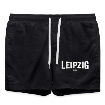 Leipzig Original - Badeshorts - Schwarz - Vorne - AI Model Male 185 light (185cm)