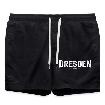 Dresden Original - Badeshorts - Schwarz - Vorne - AI Model Male 185 light (185cm)