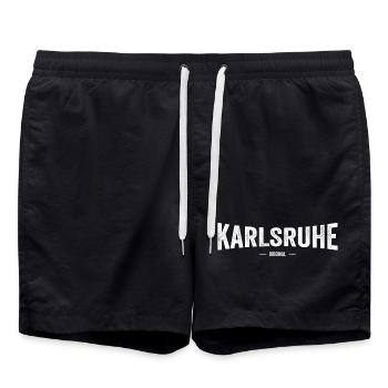 Karlsruhe Original - Badeshorts - Schwarz - Vorne - AI Model Male 185 light (185cm)