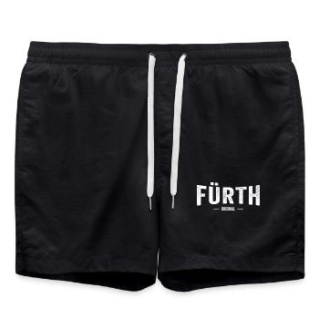 Fürth Original - Badeshorts - Schwarz - Vorne - AI Model Male 185 light (185cm)