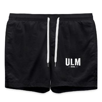 Ulm Original - Badeshorts - Schwarz - Vorne - AI Model Male 185 light (185cm)
