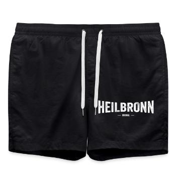 Heilbronn Original - Badeshorts - Schwarz - Vorne - AI Model Male 185 light (185cm)